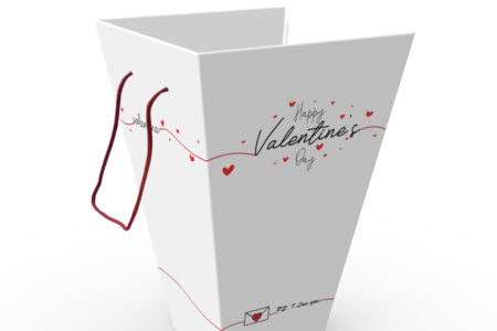 Caixa tipo vaso Happy Valentine's Day