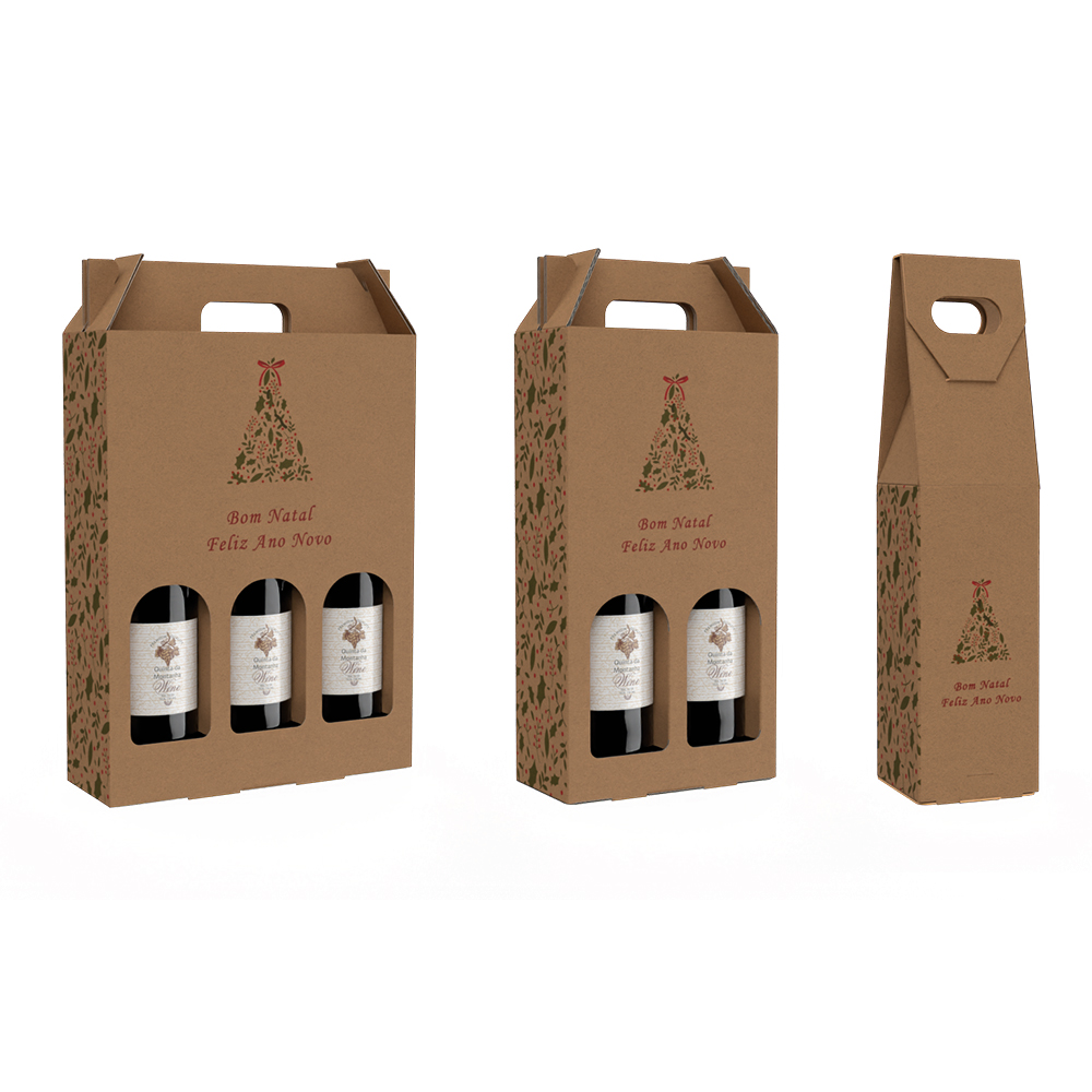 Caixa para 1, 2 ou 3 garrafas de vinho - Modelo 8